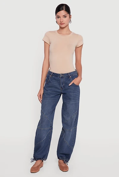 Womens Basic Short Sleeve Crew Neck Tee,