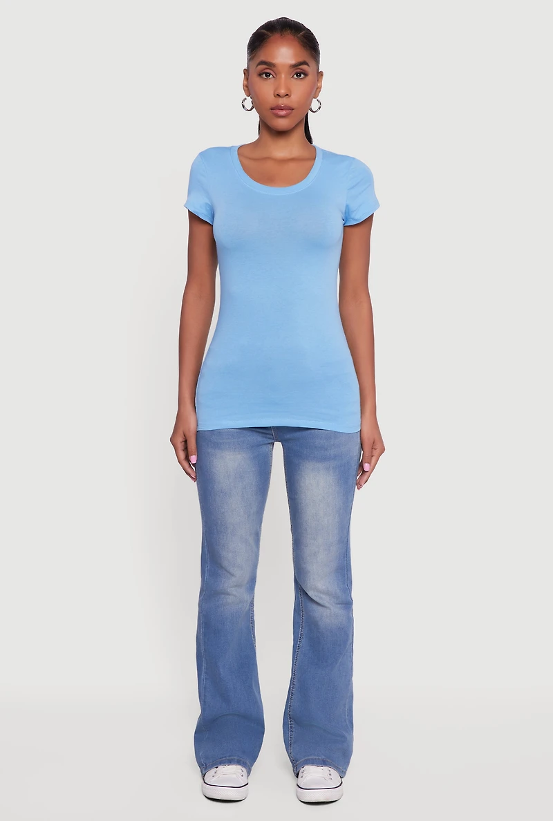 Basic Short Sleeve Crew Neck Tee
