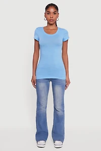 Basic Short Sleeve Crew Neck Tee