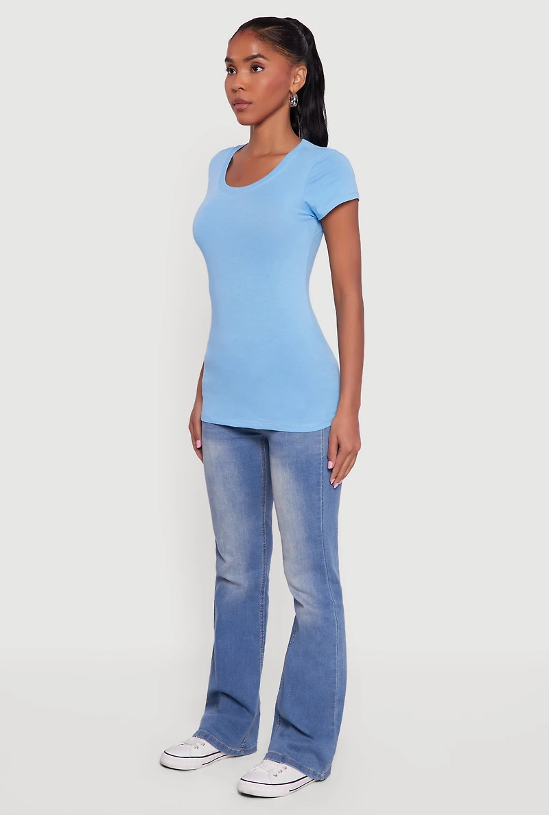 Basic Short Sleeve Crew Neck Tee