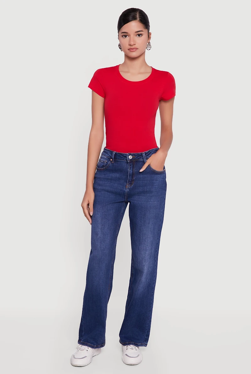 Basic Short Sleeve Crew Neck Tee