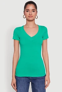 Short Sleeve V Neck T Shirt
