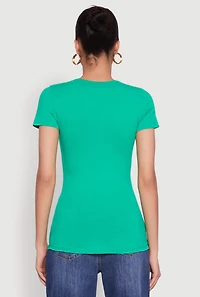 Short Sleeve V Neck T Shirt