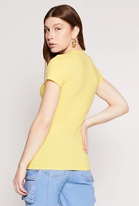 Short Sleeve V Neck T Shirt