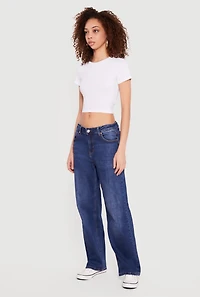 Basic Short Sleeve Cropped Tee
