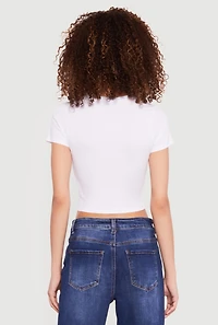 Basic Short Sleeve Cropped Tee