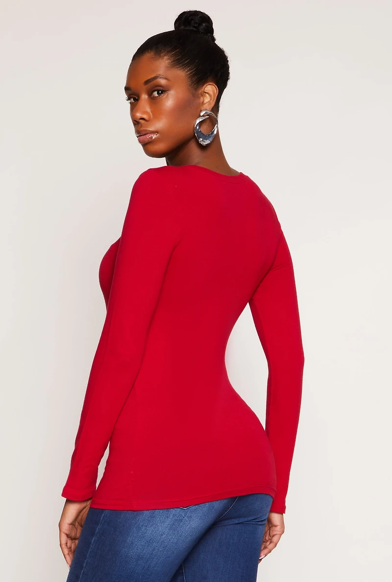 Long Sleeve Crew Neck Top