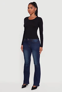 Womens Classic Scoop Neck Long Sleeve Tee,