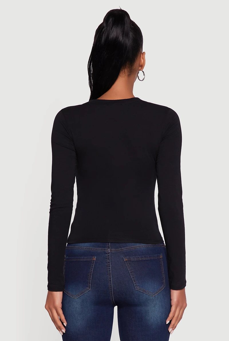 Long Sleeve Scoop Neck Tee