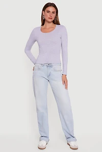 Long Sleeve Scoop Neck Tee