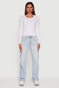 Long Sleeve Scoop Neck Tee