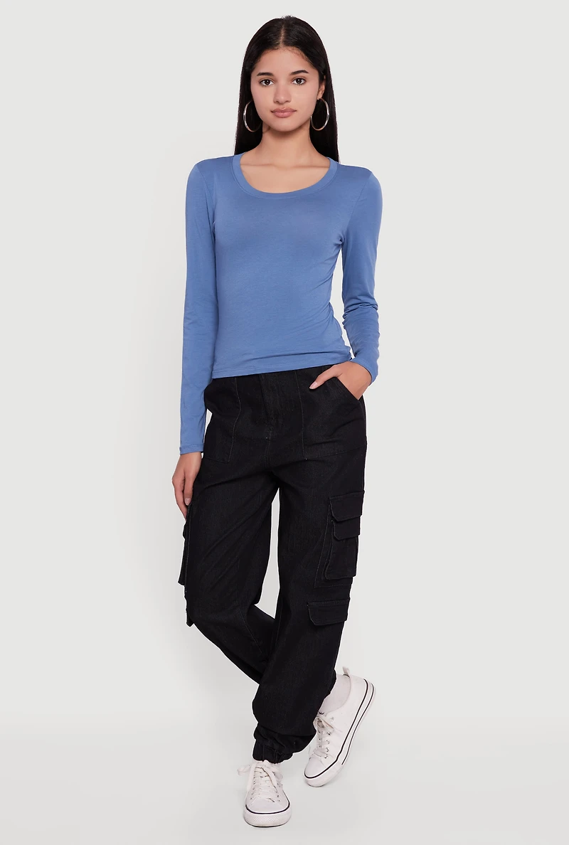 Long Sleeve Scoop Neck Tee