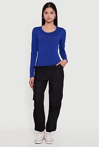 Long Sleeve Scoop Neck Tee