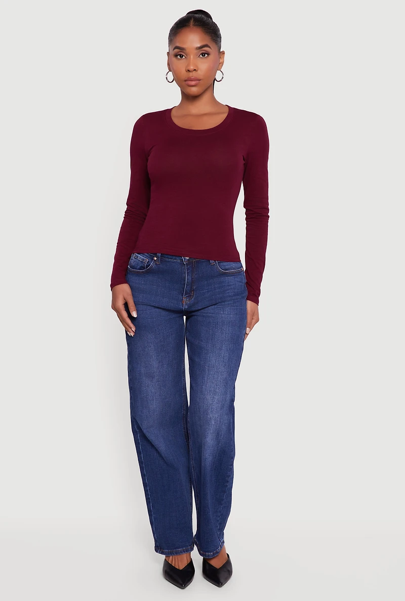 Long Sleeve Scoop Neck Tee