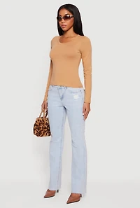 Womens Long Sleeve Solid Tee,