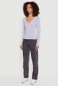 Long Sleeve V Neck T-Shirt