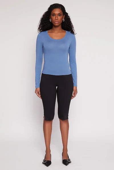 Basic Scoop Neck Long Sleeve Top