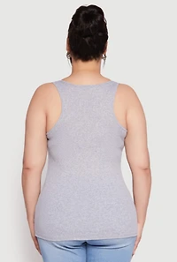 Plus Rib Knit Tank Top