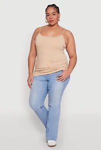 Womens Plus Basic Shelf Bra Cami,
