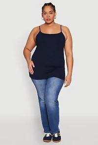 Womens Plus Basic Shelf Bra Cami,