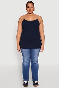 Womens Plus Basic Shelf Bra Cami,