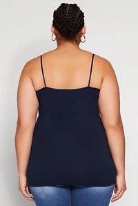 Womens Plus Basic Shelf Bra Cami,