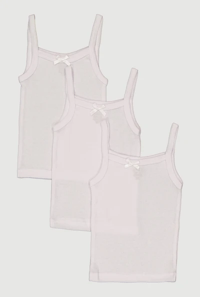 Toddler Girls Square Neck Tank Tops 3 Pack