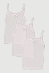 Toddler Girls Square Neck Tank Tops 3 Pack