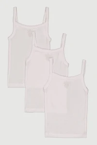 Toddler Girls Square Neck Tank Tops 3 Pack