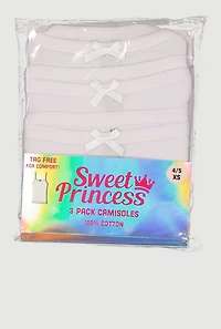 Little Girls Square Neck Tank Tops 3 Pack