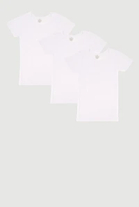 Girls Short Sleeve Crew Neck Tees 3 Pack