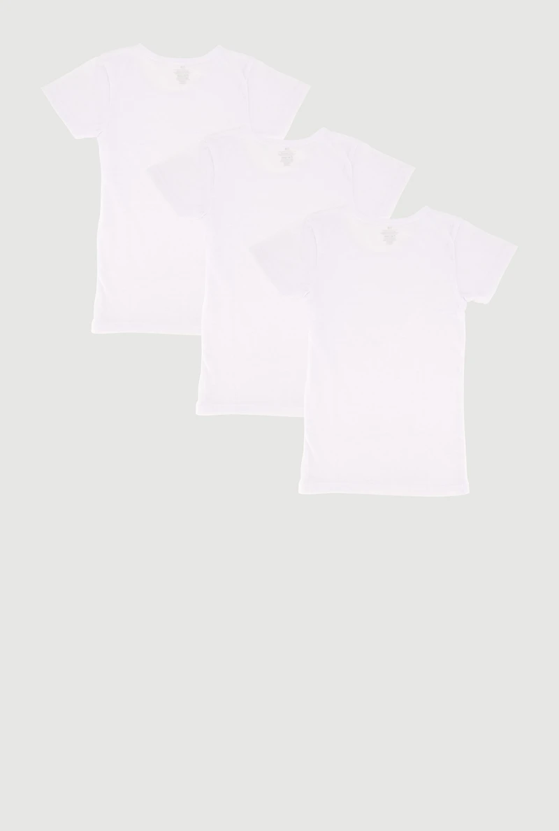 Girls Short Sleeve Crew Neck Tees 3 Pack