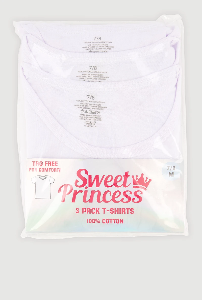 Girls Short Sleeve Crew Neck Tees 3 Pack