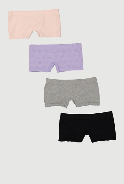 Girls Assorted Boyshort Panties 4 Pack