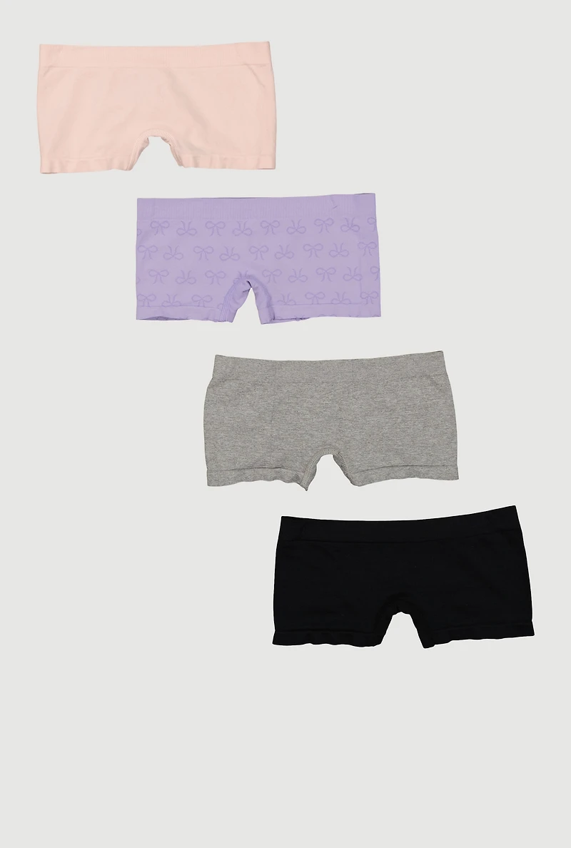 Girls Assorted Boyshort Panties 4 Pack