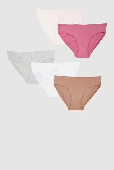 Girls Assorted Marled Panties 5 Pack