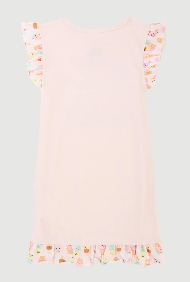 Girls Sweet Dreams Graphic Nightgown and Sleep Mask