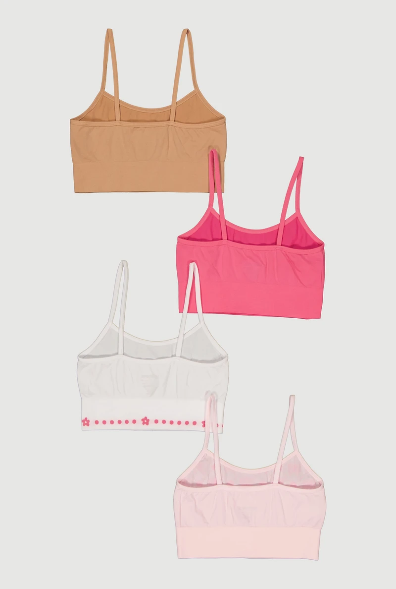 Girls Limited Too Graphic Seamless Cami Bras 4 Pack