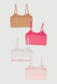 Girls Limited Too Graphic Seamless Cami Bras 4 Pack