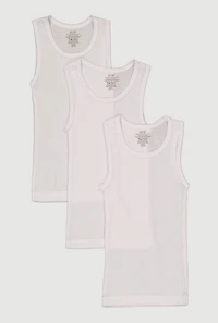 Toddler Boys Ribbed Knit Tank Tops 3 Pack