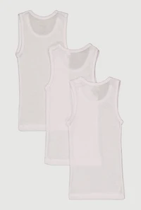 Toddler Boys Ribbed Knit Tank Tops 3 Pack
