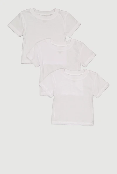 Toddler Boys Short Sleeve Crew Neck Tees 3 Pack