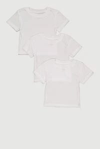 Toddler Boys Short Sleeve Crew Neck Tees 3 Pack