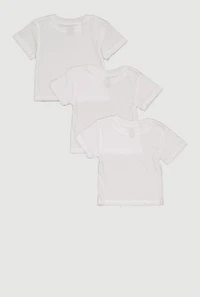 Toddler Boys Short Sleeve Crew Neck Tees 3 Pack