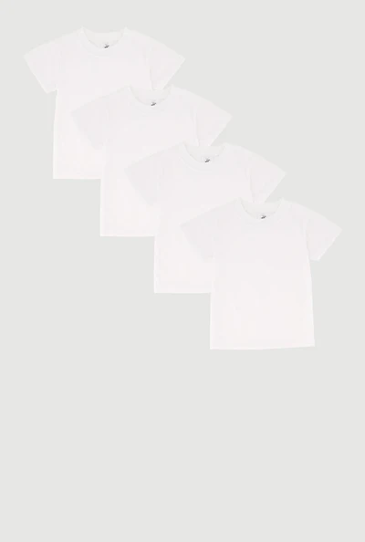 Toddler Boys Crew Neck T-Shirts 4 Pack