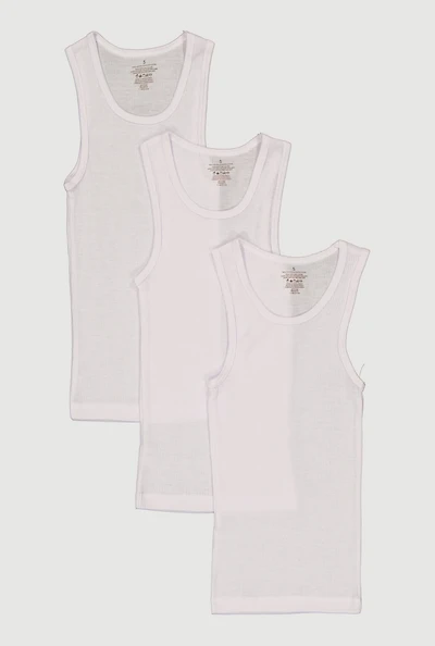 Little Boys Ribbed Knit Tank Tops 3 Pack