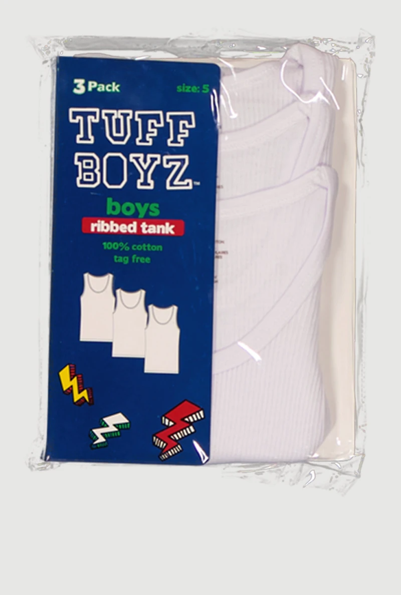 Little Boys Ribbed Knit Tank Tops 3 Pack