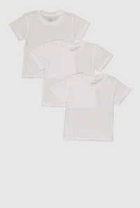 Little Boys Crew Neck Short Sleeve Tops 3 Pack