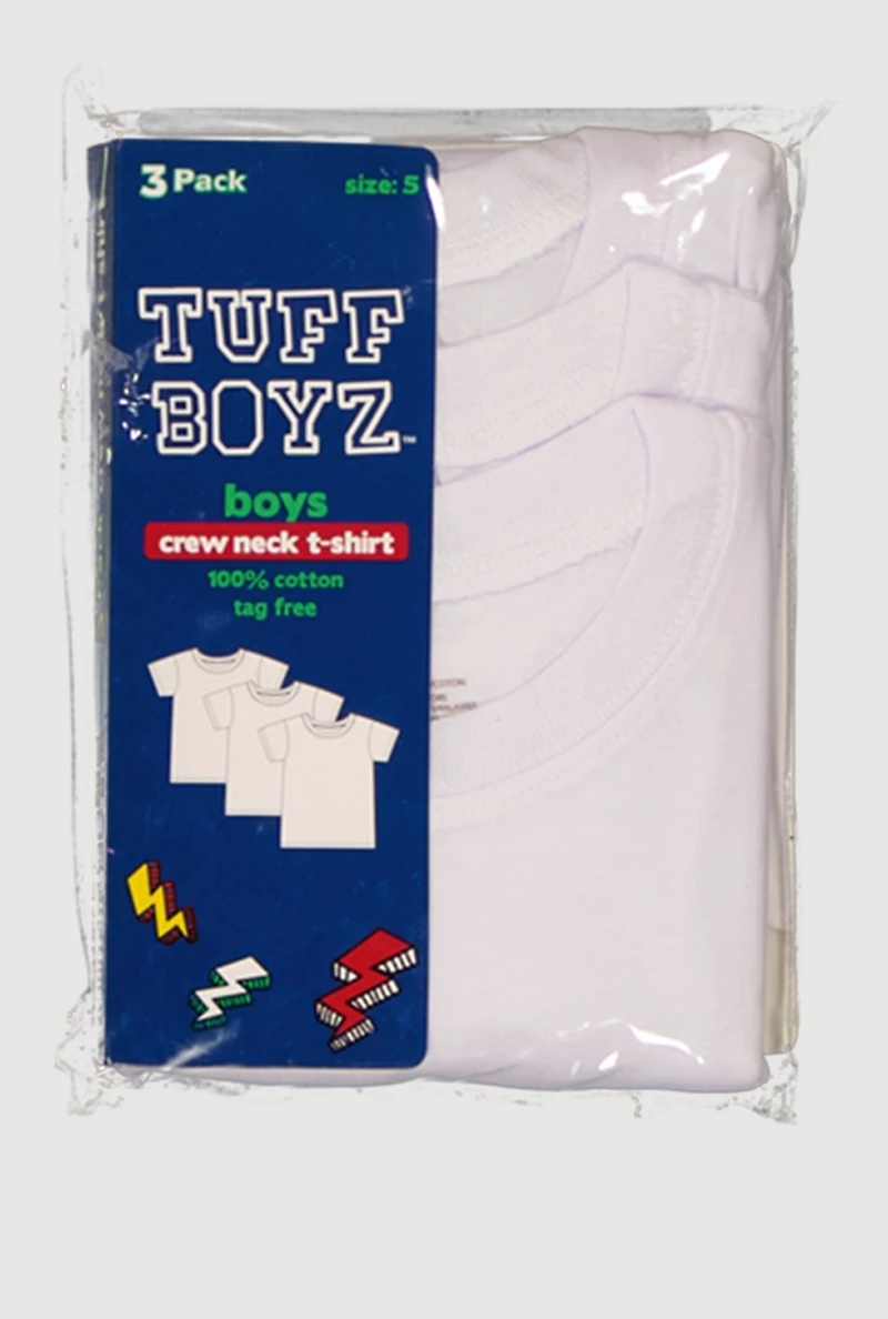 Little Boys Crew Neck Short Sleeve Tops 3 Pack