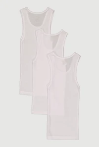 Boys Rib Knit Scoop Neck Tank Tops 3 Pack